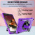 iPad 10.2 2021 / 2020 / 2019 Bat Hand Grip Turntable Stand Tablet Case - Purple Black iPad 10.2 2021 / 2020 / 2019 Bat Hand Grip Turntable Stand Tablet Case - Purple Black