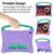 iPad 10.2 2021 / 2020 / 2019 Boxing Series Kickstand EVA Shockproof Tablet Case with Shoulder Strap - Purple Mint