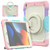 iPad 10.2 2021 / 2020 / 2019 Bracelet Holder Silicone + PC Tablet Case - Colorful Pink