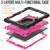 iPad 10.2 2021 / 2020 / 2019 Bracelet Holder Silicone + PC Tablet Case - Rose Red