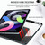 iPad 10.2 2021 / 2020 / 2019 Color Painting Pattern Smart Tablet TPU Case - Black Rose