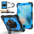 iPad 10.2 2021 / 2020 / 2019 Contrast Color Robot Silicone Hybrid PC Tablet Case - Black Blue