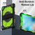 iPad 10.2 2021 / 2020 / 2019 Contrast Color Robot Silicone Hybrid PC Tablet Case - Black Yellow Green