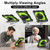 iPad 10.2 2021 / 2020 / 2019 Contrast Color Robot Silicone Hybrid PC Tablet Case - Black Yellow Green