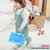 iPad 10.2 2021 / 2020 / 2019 Contrast Color Shockproof Robot Silicone + PC Case with Wristband Holder - Mint Green + Blue