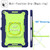 iPad 10.2 2021 / 2020 / 2019 Contrast Color Shockproof Robot Silicone + PC Case with Wristband Holder - Navy Blue + Yellow-green