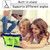 iPad 10.2 2021 / 2020 / 2019 Contrast Color Shockproof Robot Silicone + PC Case with Wristband Holder - Navy Blue + Yellow-green