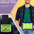 iPad 10.2 2021 / 2020 / 2019 Contrast Color Shockproof Robot Silicone + PC Case with Wristband Holder - Navy Blue + Yellow-green
