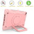 iPad 10.2 2021 / 2020 / 2019 Contrast Color Shockproof Robot Silicone + PC Case with Wristband Holder - Rose Gold