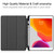 iPad 10.2 2021 / 2020 / 2019 Custer Texture Horizontal Flip Smart TPU Leather Case with Sleep / Wake-up Function & Three-folding Holder & Pen Slot - Black