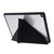 iPad 10.2 2021 / 2020 / 2019 Deformation Transparent Acrylic Horizontal Flip PU Leather Case with Multi-folding Holder & Sleep / Wake-up Function & Pen Slot - Black