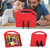 iPad 10.2 2021 / 2020 / 2019 EVA Flat Anti Falling Protective Case Shell with Holder - Red