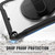 iPad 10.2 2021 / 2020 / 2019 Heavy Duty Hybrid Tablet Case with Hand Grip & Strap - Black