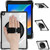 iPad 10.2 2021 / 2020 / 2019 Rotation Grip Holder TPU Hybrid Clear PC Tablet Case - Black
