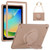 iPad 10.2 2021 / 2020 / 2019 Rotation Handle Holder Silicone Hybrid PC Tablet Case - Light Coffee