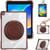 iPad 10.2 2021 / 2020 / 2019 Rotation Ring Handle TPU Hybrid Clear PC Tablet Case - Chocolate