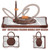 iPad 10.2 2021 / 2020 / 2019 Rotation Ring Handle TPU Hybrid Clear PC Tablet Case - Chocolate