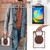 iPad 10.2 2021 / 2020 / 2019 Rotation Ring Handle TPU Hybrid Clear PC Tablet Case - Chocolate
