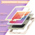 iPad 10.2 2021 / 2020 / 2019 Shockproof Colorful Silica Gel + PC Protective Case with Holder & Shoulder Strap - Rose Gold