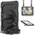 iPad 10.2 2021 / 2020 / 2019 Shockproof Silicone + PC Protective Case with Holder & Shoulder Strap & Pen Slot - Black