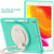 iPad 10.2 2021 / 2020 / 2019 Shockproof TPU + PC Protective Case with 360 Degree Rotation Foldable Handle Grip Holder & Pen Slot - Mint Green