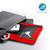 iPad 10.2 2021 / 2020 / 2019 Silicone + PC Shockproof Protective Case with Holder - Red + Black iPad 10.2 2021 / 2020 / 2019 Silicone + PC Shockproof Protective Case with Holder - Red + Black