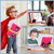 iPad 10.2 2021 / 2020 / 2019 Silicone + PC Shockproof Protective Tablet Case  - Black Pink