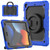 iPad 10.2 2021 / 2020 / 2019 Silicone + PC Tablet Case with Shoulder Strap - Blue+Black
