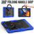 iPad 10.2 2021 / 2020 / 2019 Silicone + PC Tablet Case with Shoulder Strap - Blue+Black