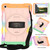 iPad 10.2 2021 / 2020 / 2019 Silicone Hybrid PC Shockproof Tablet Case with Shoulder Strap - Colorful Gold