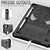 iPad 10.2 2021 / 2020 / 2019 Spider Texture Silicone Hybrid PC Tablet Case with Shoulder Strap - Black