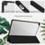 iPad 10.2 2021 / 2020 / 2019 Transparent Acrylic + TPU Back Cover Horizontal Flip Leather Case with 3-folding Holder & Pen Holder & Sleep / Wake-up Function - Black