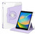 iPad 10.2 2021 / 2020 360 Rotation Detachable Clear Acrylic Leather Tablet Case - Light Purple