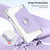 iPad 10.2 2021 / 2020 360 Rotation Detachable Clear Acrylic Leather Tablet Case - Light Purple