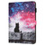 iPad 10.2 2021 / 2020 Painted Leather Smart Tablet Case - Starry Sky Cat