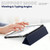 iPad 10.2 2021 / Air 10.5 Carbon Fiber Leather Smart Tablet Case - Navy Blue