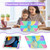 iPad 10.2 2021/2020/2019 Kickstand PC Hybrid Silicone Tablet Case - Colorful Purple