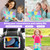 iPad 10.2 2021/2020/2019 Kickstand PC Hybrid Silicone Tablet Case - Colorful Purple