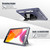 iPad 10.2 360 Degree Rotation PC+TPU Protective Cover with Holder & Hand Strap & Pen Slot - Blue