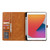 iPad 10.2 Calf Texture Double Fold Clasp Horizontal Flip Leather Case with Photo Frame & Holder & Card Slots & Wallet - Coffee