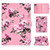 iPad 10.2 Colored Drawing Pattern Horizontal Flip PU Leather Case with Holder & Card Slot & Sleep / Wake-up Function - Pink Flowers