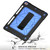 iPad 10.2 Contrast Color Silicone + PC Combination Case with Holder - Black + Blue