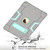 iPad 10.2 Contrast Color Silicone + PC Combination Case with Holder - Grey + Aqua