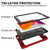 iPad 10.2 Contrast Color Silicone + PC Combination Case with Holder - Red + Black