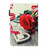 iPad 10.2 Cross Texture Painted Horizontal Leather Case with Sleep / Wake-up Function & Card Slot & Holder & Wallet - Red Rose