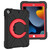 iPad 10.2 EVA + PC Flat Protective Shell with 360 ° Rotating Bracket - Black+Red