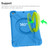 iPad 10.2 EVA + PC Flat Protective Shell with 360 ° Rotating Bracket - Grass Green+Blue