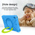 iPad 10.2 EVA + PC Flat Protective Shell with 360 ° Rotating Bracket - Grass Green+Blue