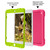iPad 10.2 EVA + PC Flat Protective Shell with 360 ° Rotating Bracket - Rose Red+Grass Green