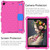 iPad 10.2 Honeycomb Design EVA + PC Four Corner Shockproof Protective Case with Straps  - Rose Red